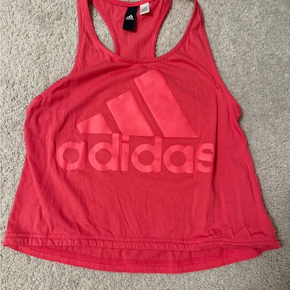 Adidas Women's Racerback Tank Tops - Red, Black, Gray - Picture 5 of 6